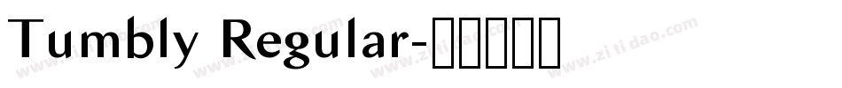 Tumbly Regular字体转换